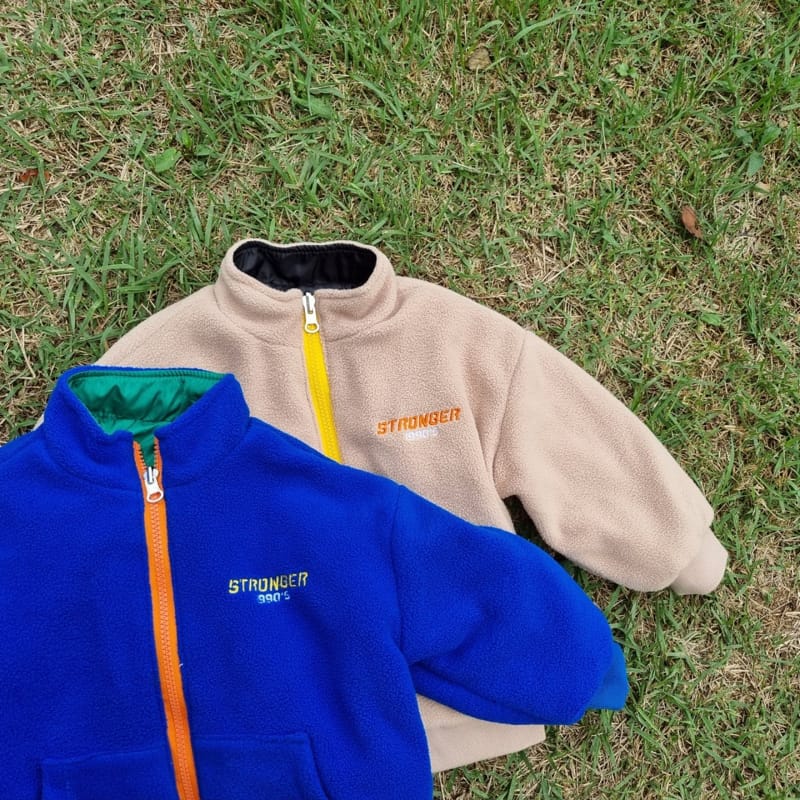 THE GREY - Korean Children Fashion - #Kfashion4kids - Fleece Reversible Windbreaker Jumper - 12