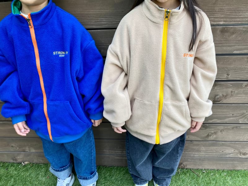 THE GREY - Korean Children Fashion - #Kfashion4kids - Fleece Reversible Windbreaker Jumper - 3