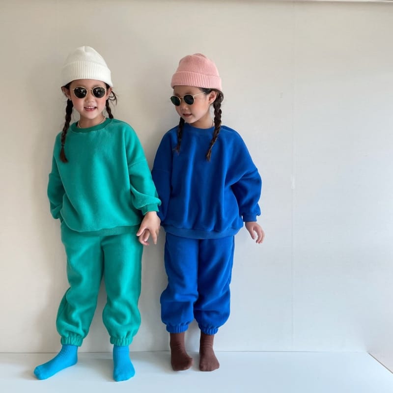 THE GREY - Korean Children Fashion - #Kfashion4kids - Fleece Top Bottom Set - 11