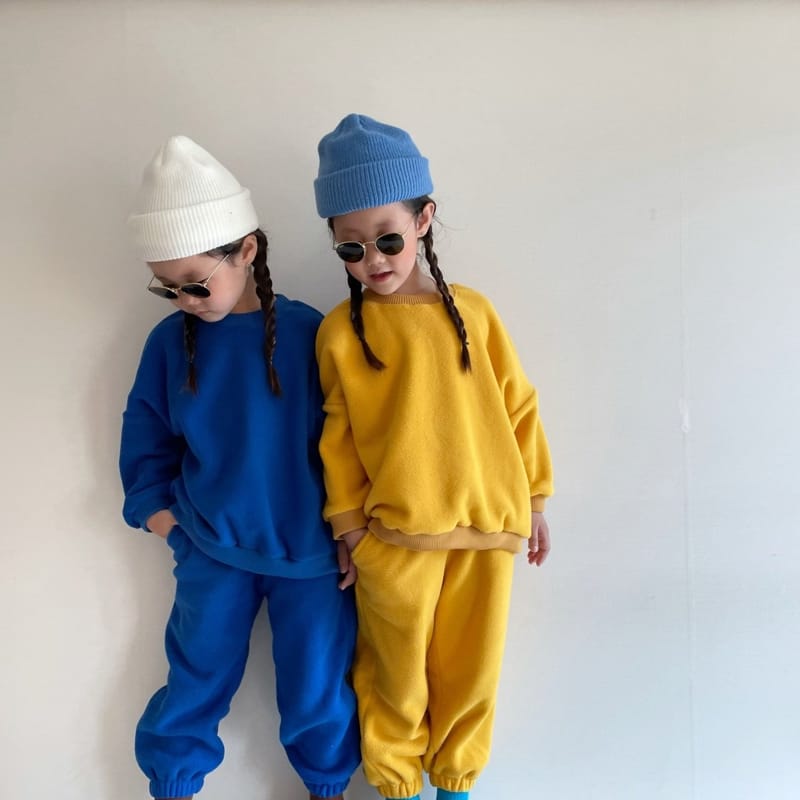 THE GREY - Korean Children Fashion - #Kfashion4kids - Fleece Top Bottom Set - 4