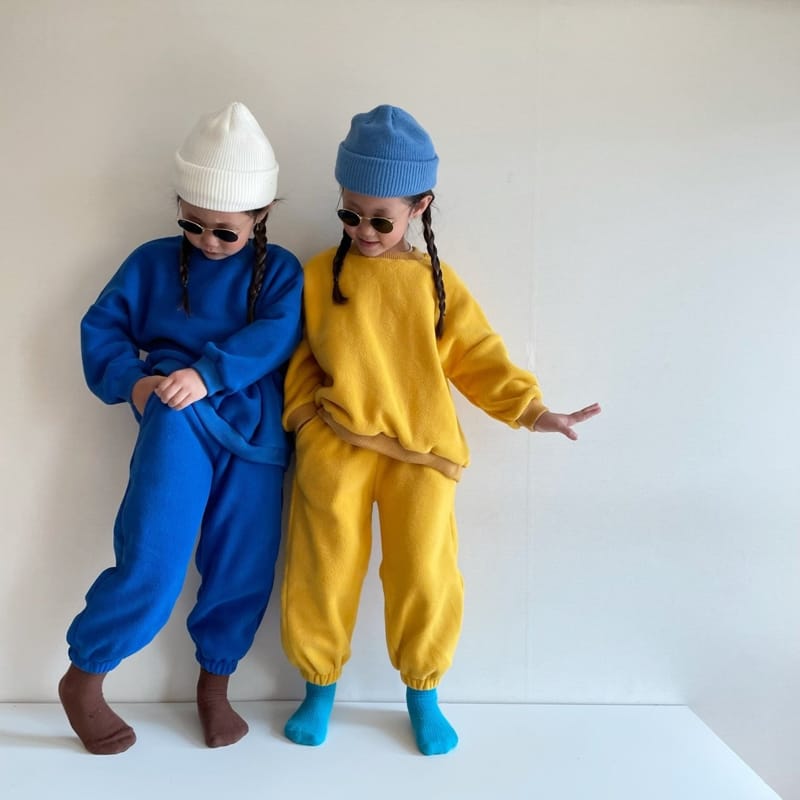 THE GREY - Korean Children Fashion - #Kfashion4kids - Fleece Top Bottom Set - 5