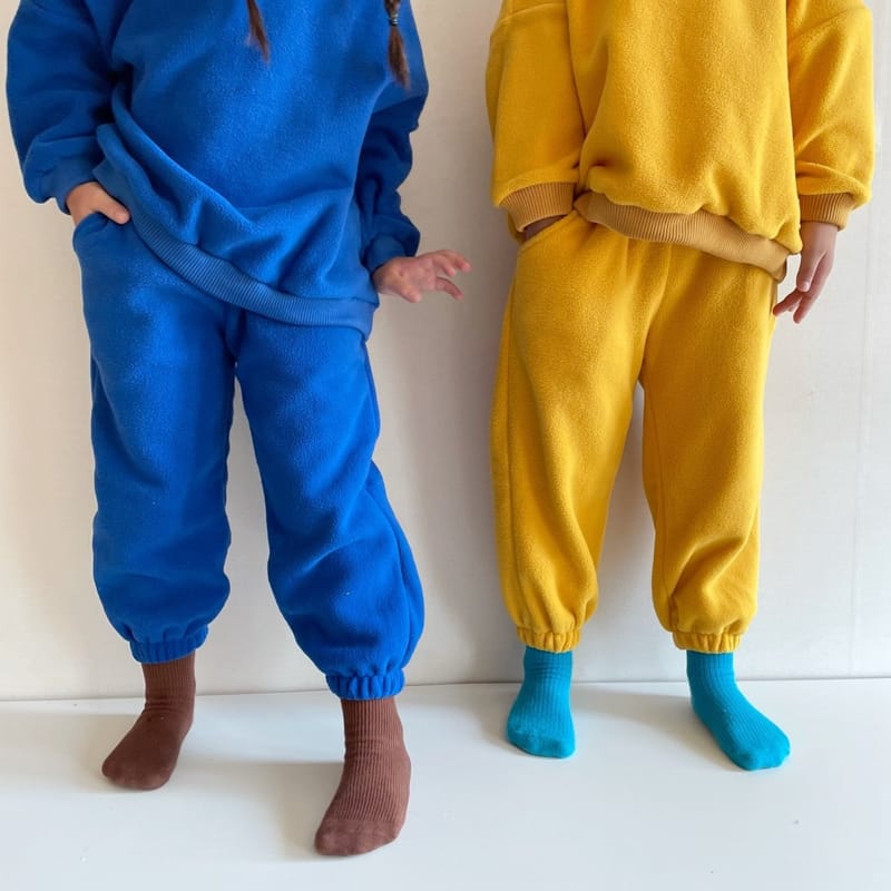 THE GREY - Korean Children Fashion - #Kfashion4kids - Fleece Top Bottom Set - 6
