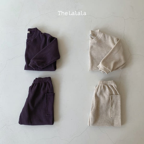 THE LALALA - Korean Children Fashion - #Kfashion4kids - Waffle Top Bottom Set
