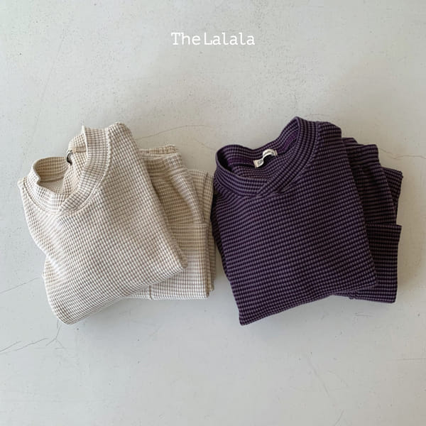 THE LALALA - Korean Children Fashion - #Kfashion4kids - Waffle Top Bottom Set - 5