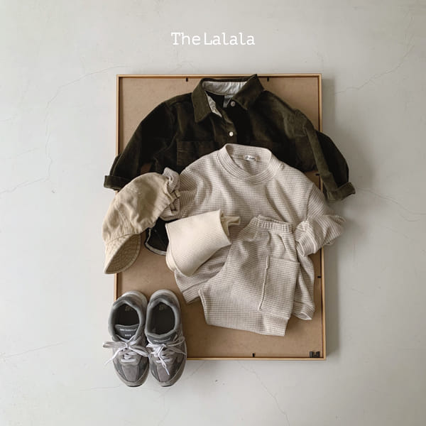 THE LALALA - Korean Children Fashion - #Kfashion4kids - Waffle Top Bottom Set - 6
