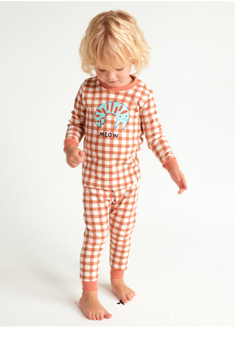 TTASOM - Korean Children Fashion - #Kfashion4kids - Check Cat Easywear - 3