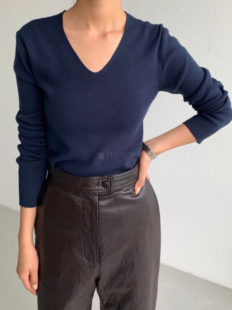 UNDERSTANDING - Korean Children Fashion - #Kfashion4kids - Deep V Neck Knit - 4