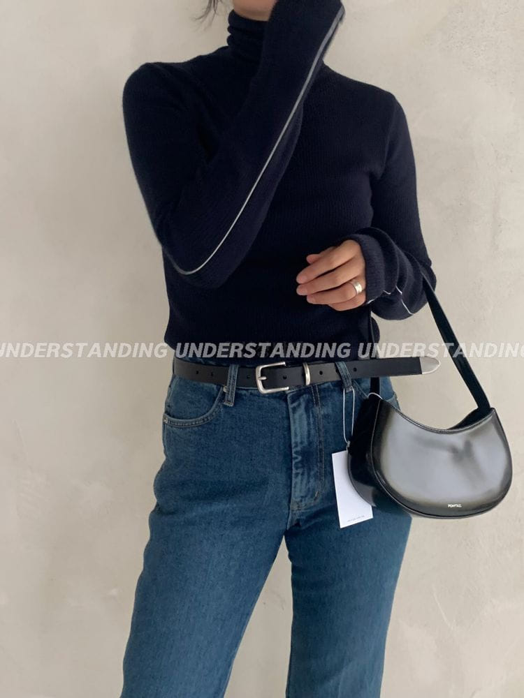 UNDERSTANDING - Korean Children Fashion - #Kfashion4kids - Rib Chain Turtleneck Tee