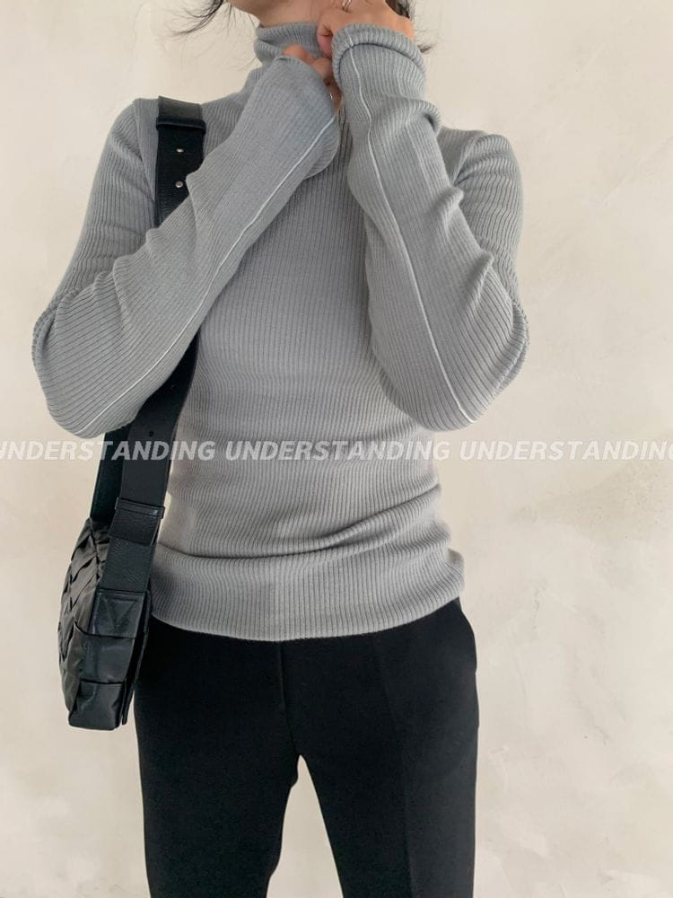 UNDERSTANDING - Korean Children Fashion - #Kfashion4kids - Rib Chain Turtleneck Tee - 2