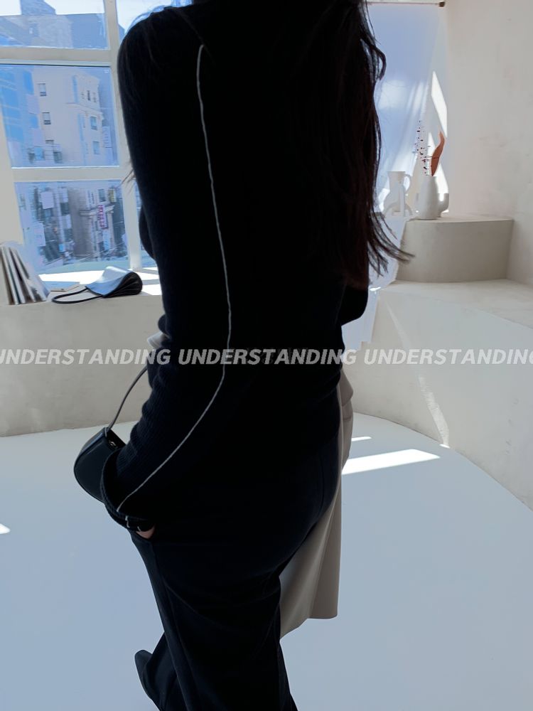 UNDERSTANDING - Korean Children Fashion - #Kfashion4kids - Rib Chain Turtleneck Tee - 3