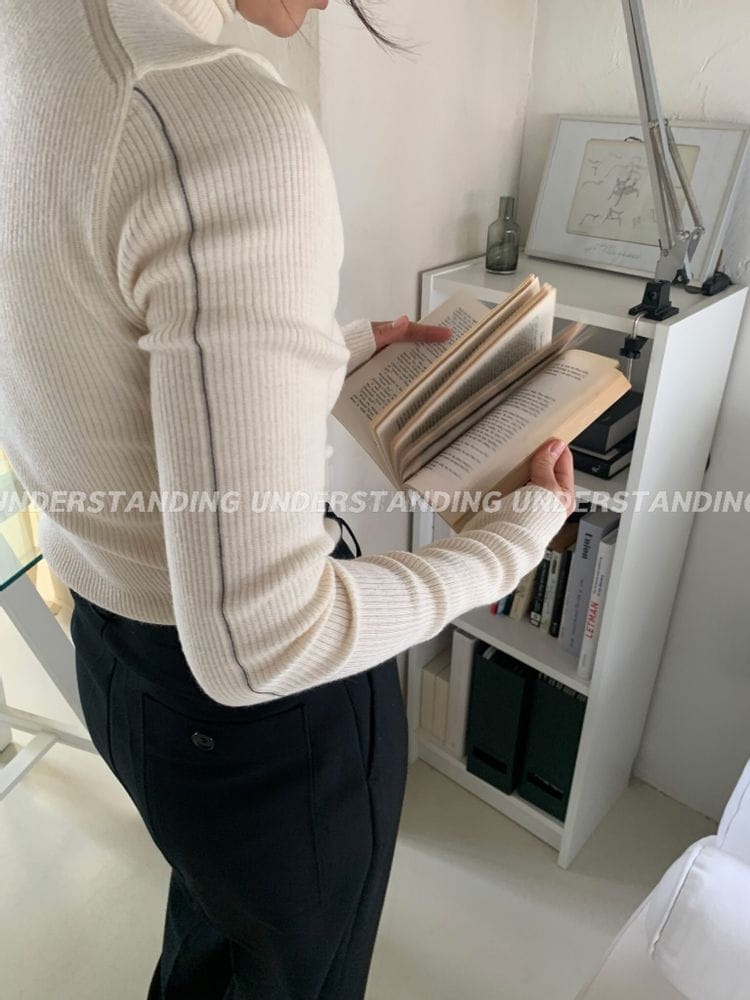 UNDERSTANDING - Korean Children Fashion - #Kfashion4kids - Rib Chain Turtleneck Tee - 4