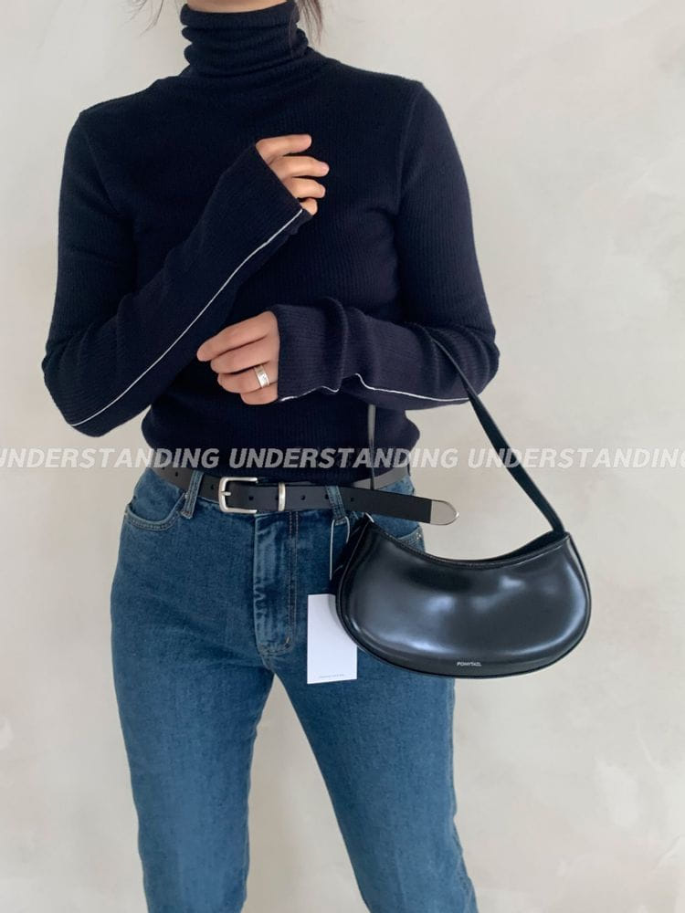 UNDERSTANDING - Korean Children Fashion - #Kfashion4kids - Rib Chain Turtleneck Tee - 6