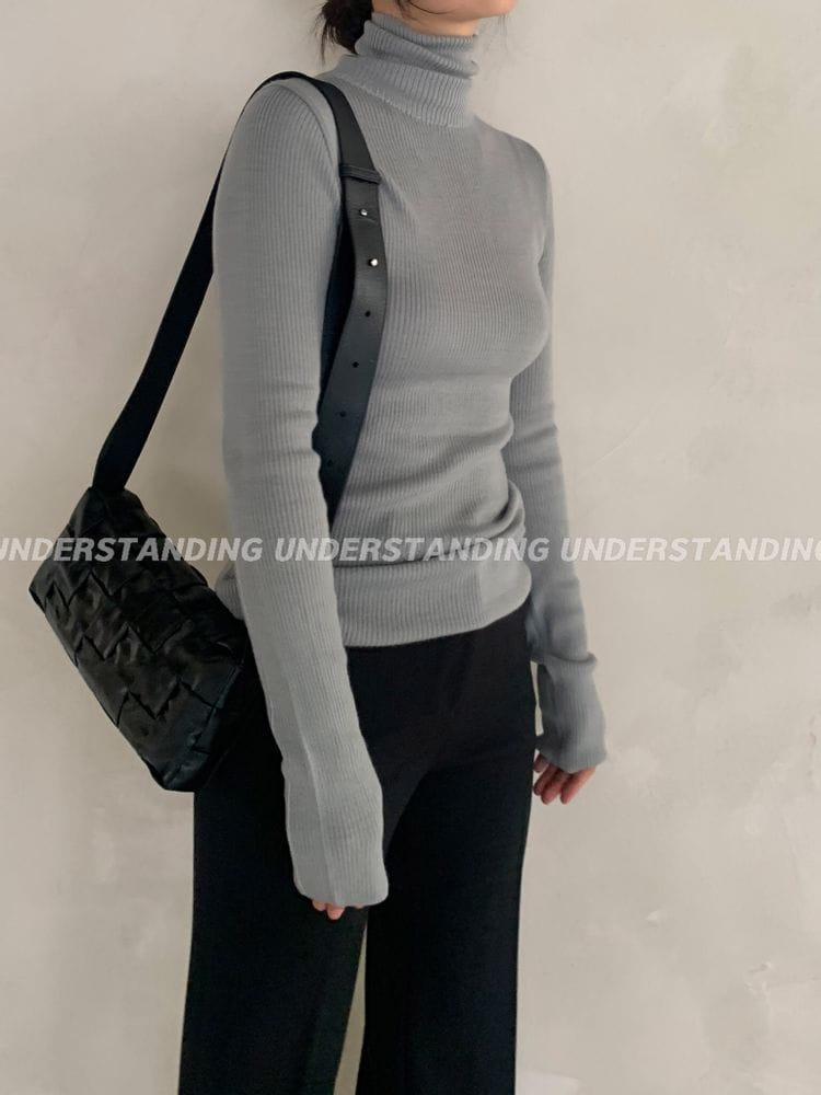UNDERSTANDING - Korean Children Fashion - #Kfashion4kids - Rib Chain Turtleneck Tee - 7