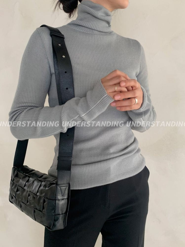 UNDERSTANDING - Korean Children Fashion - #Kfashion4kids - Rib Chain Turtleneck Tee - 8