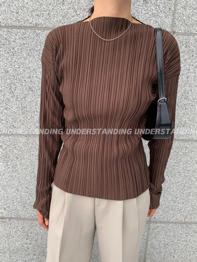 UNDERSTANDING - Korean Children Fashion - #Kfashion4kids - Pleats Long Sleeves Tee