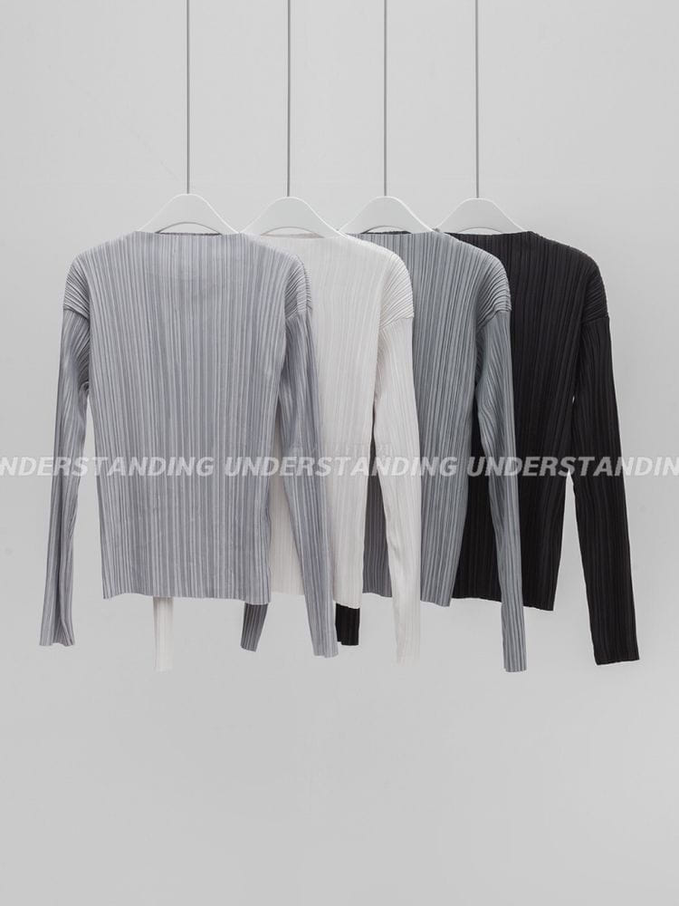UNDERSTANDING - Korean Children Fashion - #Kfashion4kids - Pleats Long Sleeves Tee - 2