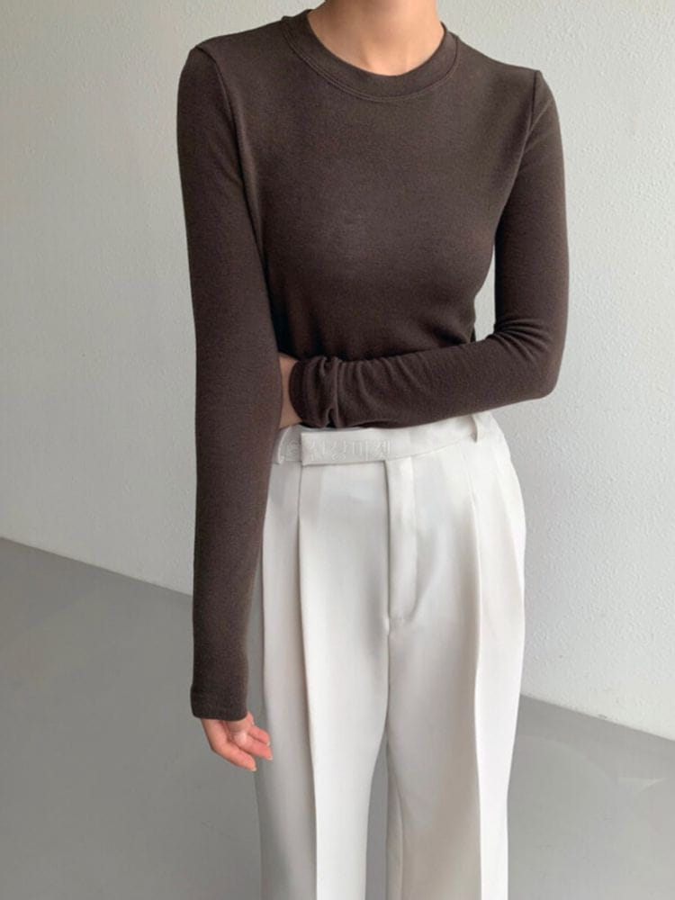 UNDERSTANDING - Korean Children Fashion - #Kfashion4kids - Plain Long Sleeves Tee - 7