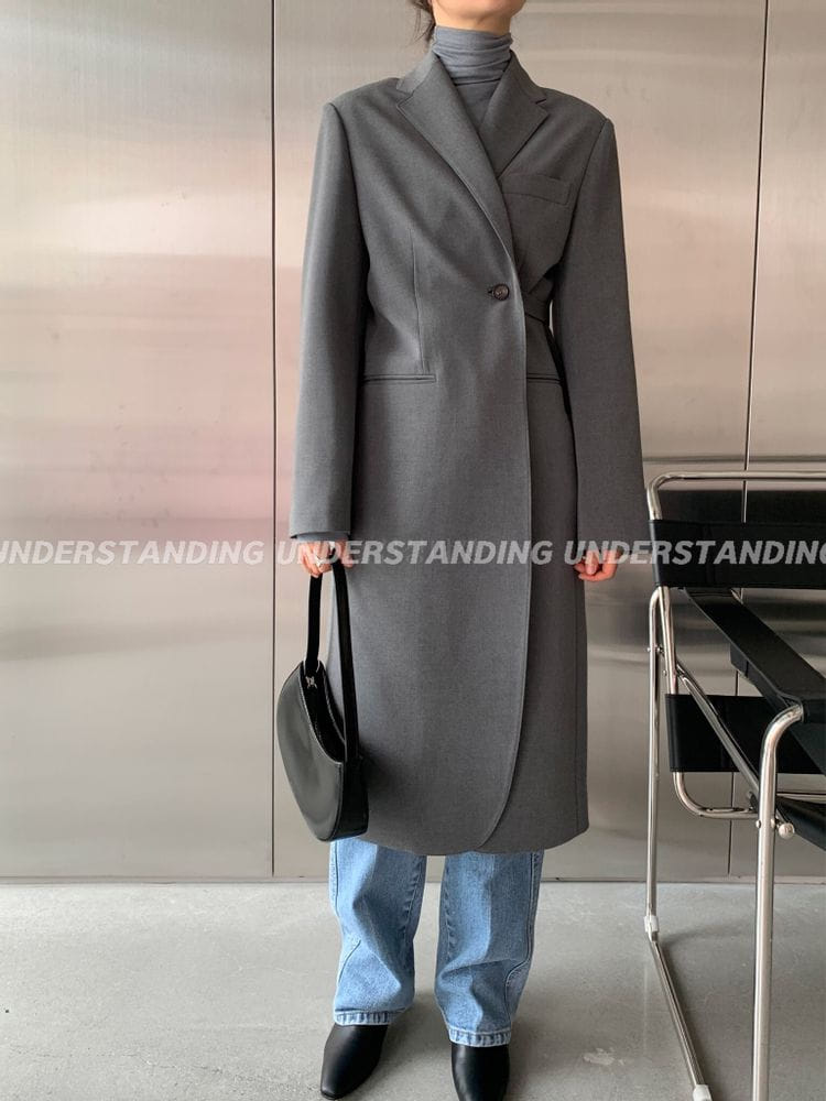 UNDERSTANDING - Korean Children Fashion - #Kfashion4kids - One Button Long Jacket