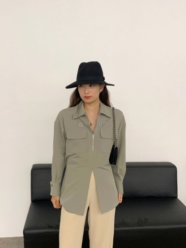 UNDERSTANDING - Korean Children Fashion - #Kfashion4kids - Open Zipper Blouse