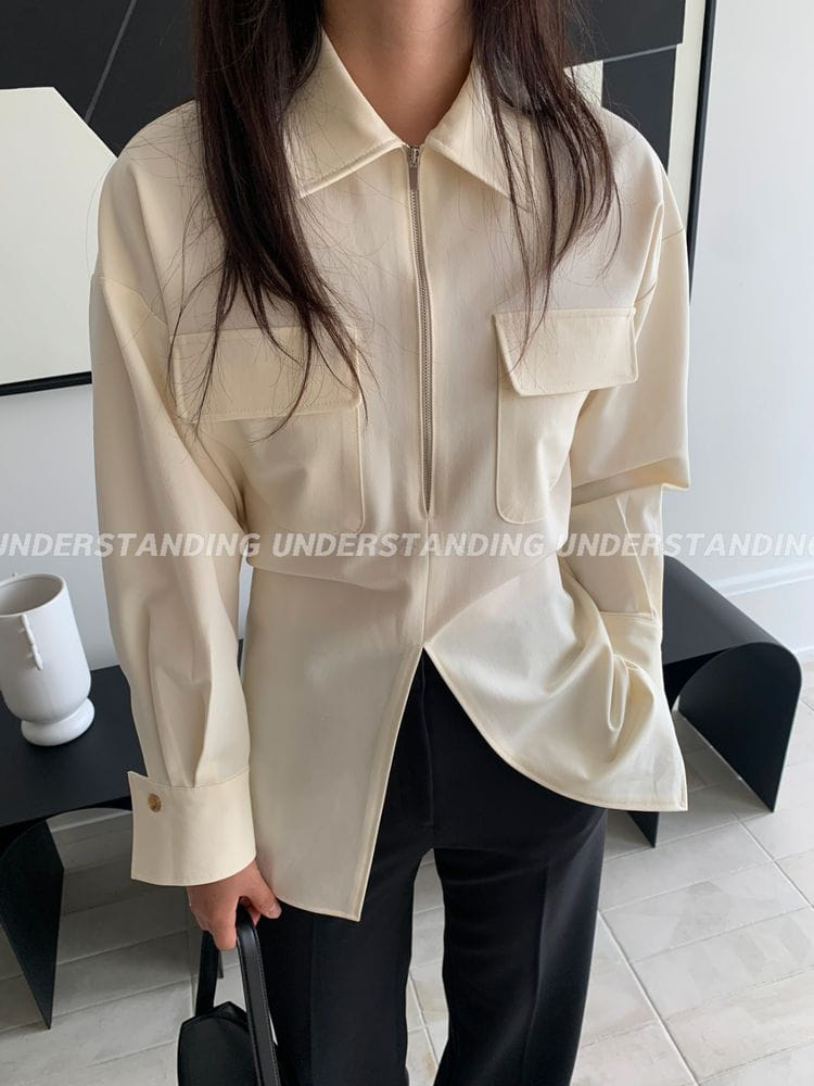 UNDERSTANDING - Korean Children Fashion - #Kfashion4kids - Open Zipper Blouse - 5