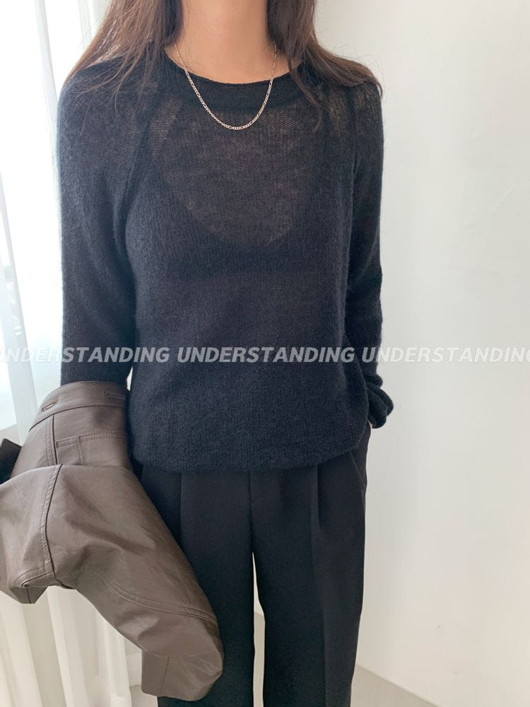 UNDERSTANDING - Korean Children Fashion - #Kfashion4kids - See Through Round Knit - 4
