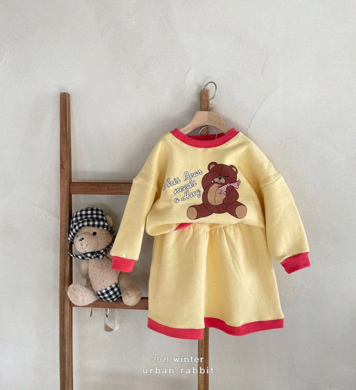 URBAN RABBIT - Korean Children Fashion - #Kfashion4kids - Bear Scut Top Bottom Set - 2