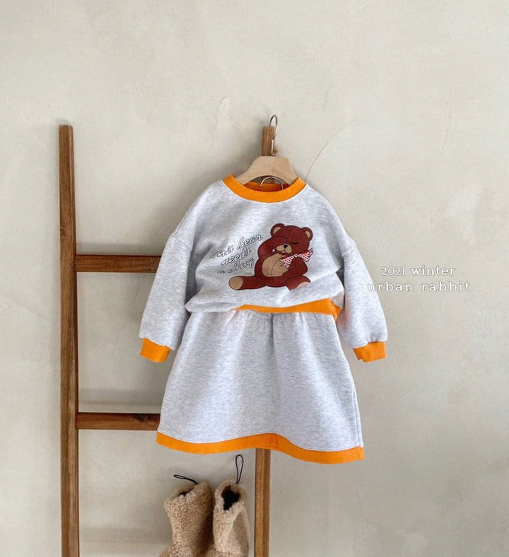 URBAN RABBIT - Korean Children Fashion - #Kfashion4kids - Bear Scut Top Bottom Set - 3