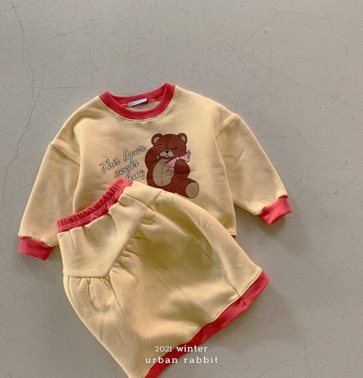 URBAN RABBIT - Korean Children Fashion - #Kfashion4kids - Bear Scut Top Bottom Set - 5