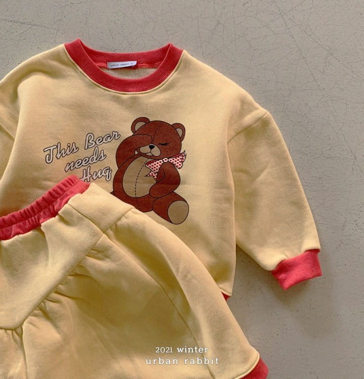 URBAN RABBIT - Korean Children Fashion - #Kfashion4kids - Bear Scut Top Bottom Set - 6