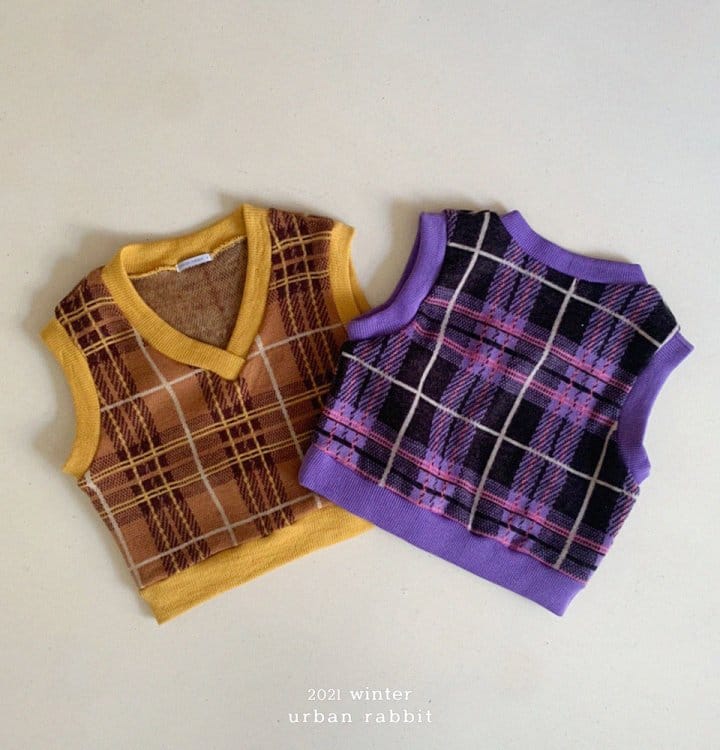 URBAN RABBIT - Korean Children Fashion - #Kfashion4kids - Check Vest - 7
