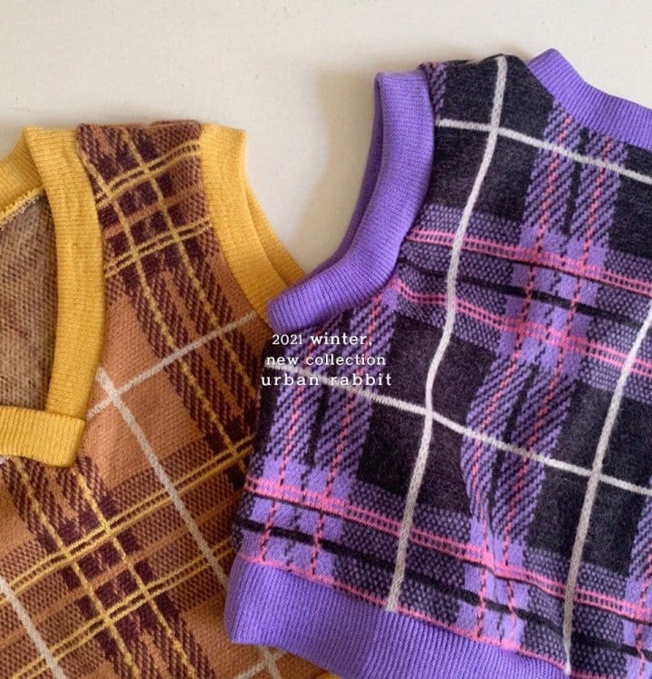 URBAN RABBIT - Korean Children Fashion - #Kfashion4kids - Check Vest - 8
