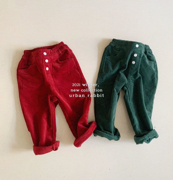 URBAN RABBIT - Korean Children Fashion - #Kfashion4kids - Button Rib Pants