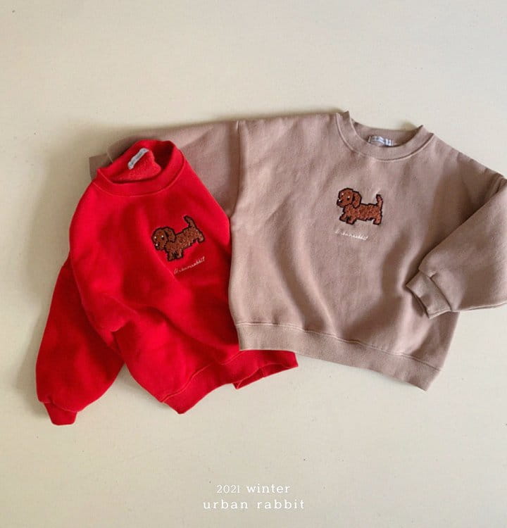 URBAN RABBIT - Korean Children Fashion - #Kfashion4kids - Dog Embroidery Sweatshirt