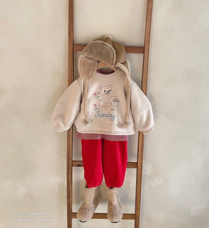 URBAN RABBIT - Korean Children Fashion - #Kfashion4kids - Bear Embroidery Sweatshirt - 2