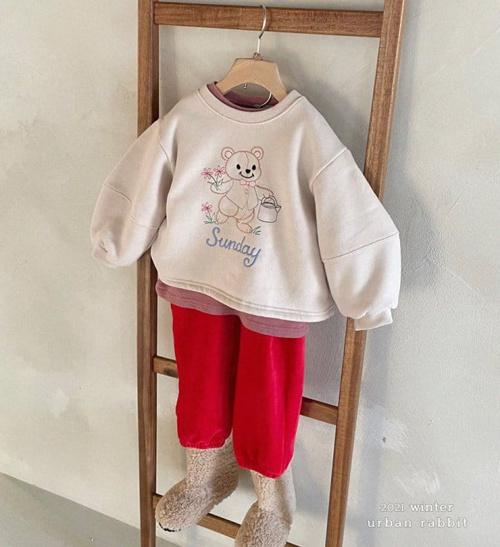URBAN RABBIT - Korean Children Fashion - #Kfashion4kids - Bear Embroidery Sweatshirt - 3