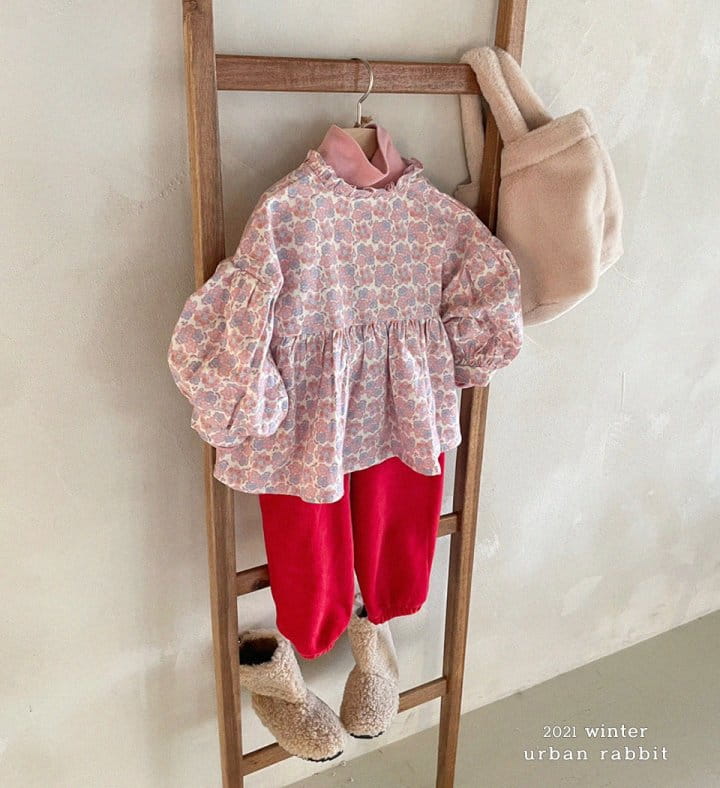 URBAN RABBIT - Korean Children Fashion - #Kfashion4kids - Flower Fleece Blouse