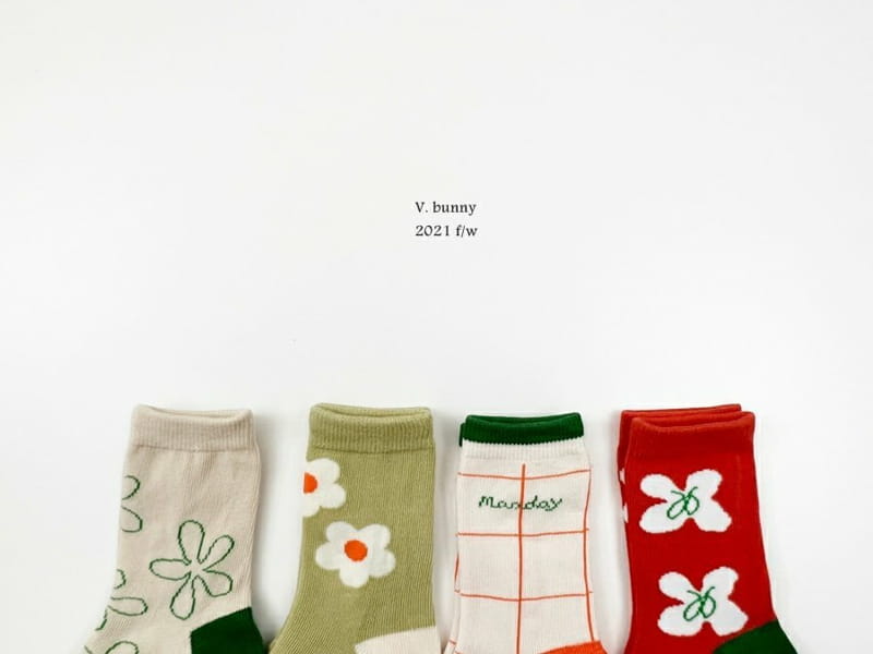 V BUNNY - Korean Children Fashion - #Kfashion4kids - Hawaii Socks [set of 4] - 2