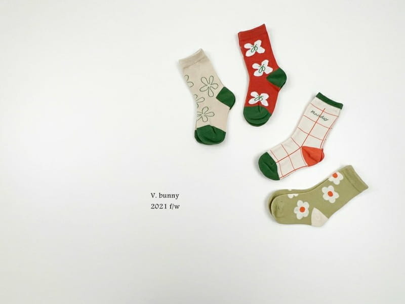 V BUNNY - Korean Children Fashion - #Kfashion4kids - Hawaii Socks [set of 4] - 8