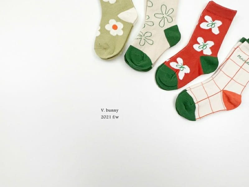 V BUNNY - Korean Children Fashion - #Kfashion4kids - Hawaii Socks [set of 4] - 9