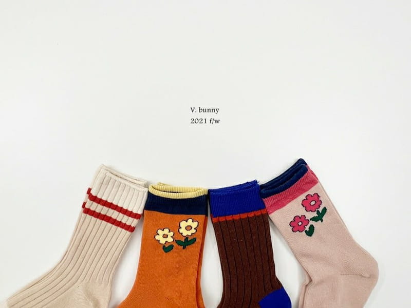 V BUNNY - Korean Children Fashion - #Kfashion4kids - Sple Socks [set of 4]