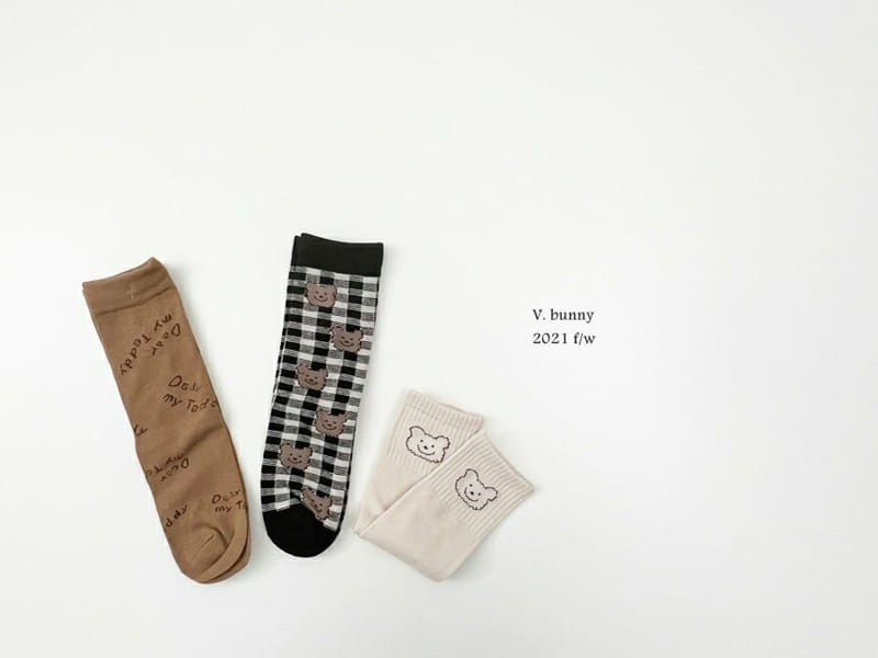 V BUNNY - Korean Children Fashion - #Kfashion4kids - BB Socks [set of 3] - 6