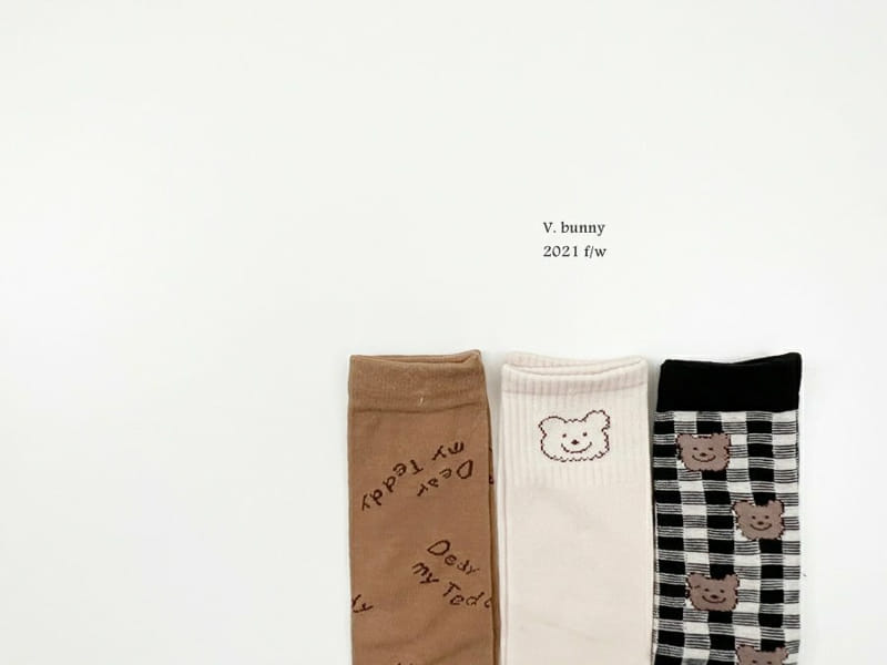 V BUNNY - Korean Children Fashion - #Kfashion4kids - BB Socks [set of 3] - 7