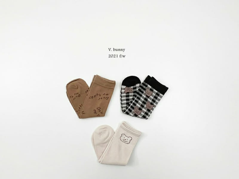 V BUNNY - Korean Children Fashion - #Kfashion4kids - BB Socks [set of 3] - 8