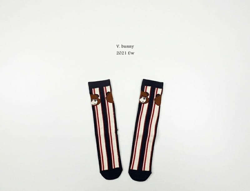 V BUNNY - Korean Children Fashion - #Kfashion4kids - Bear Socks [set of 4] - 4