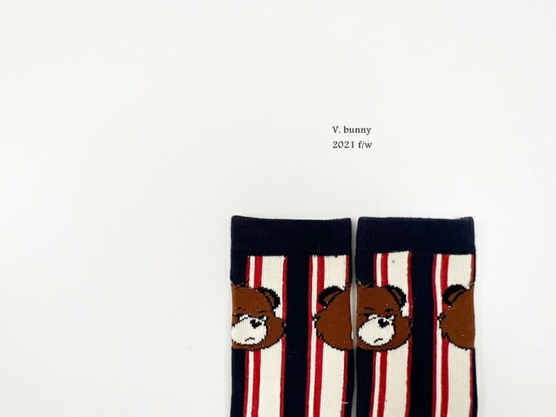 V BUNNY - Korean Children Fashion - #Kfashion4kids - Bear Socks [set of 4] - 5