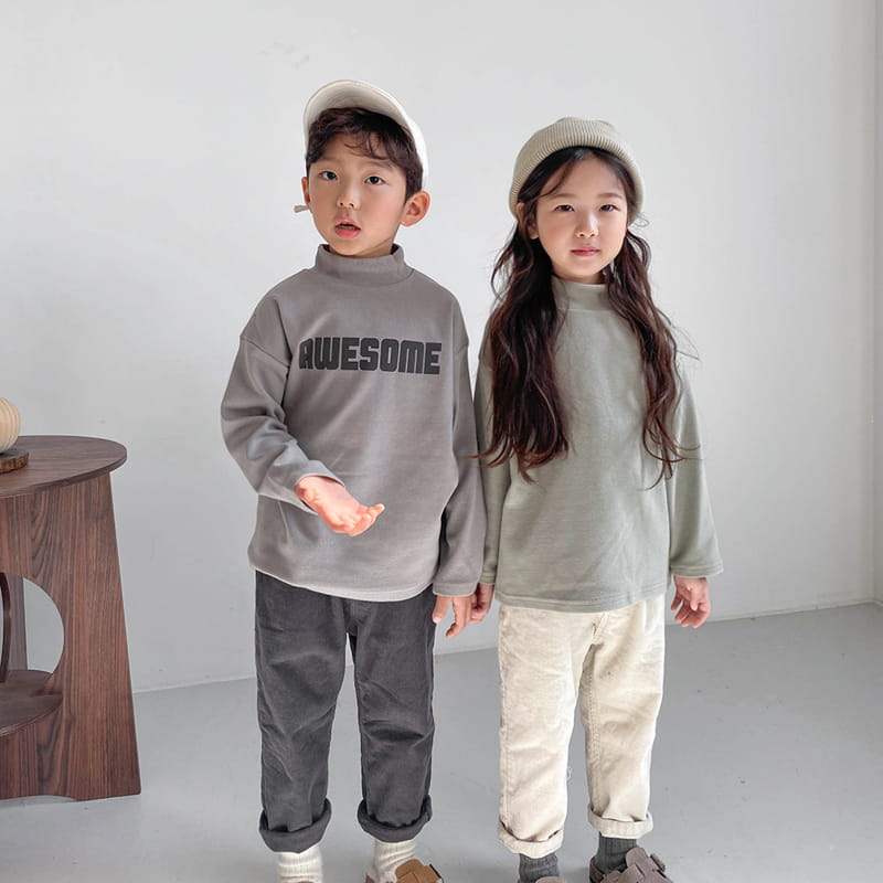 WITTY BOY - Korean Children Fashion - #Kfashion4kids - Creamy Half Turtleneck Tee - 10