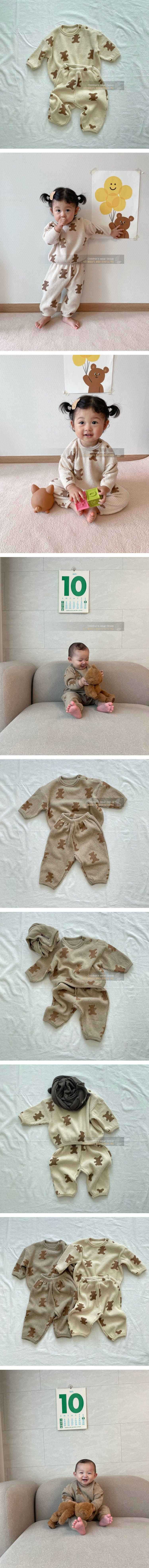 WOODIE - Korean Children Fashion - #Kfashion4kids - Cookie Top Bottom Set