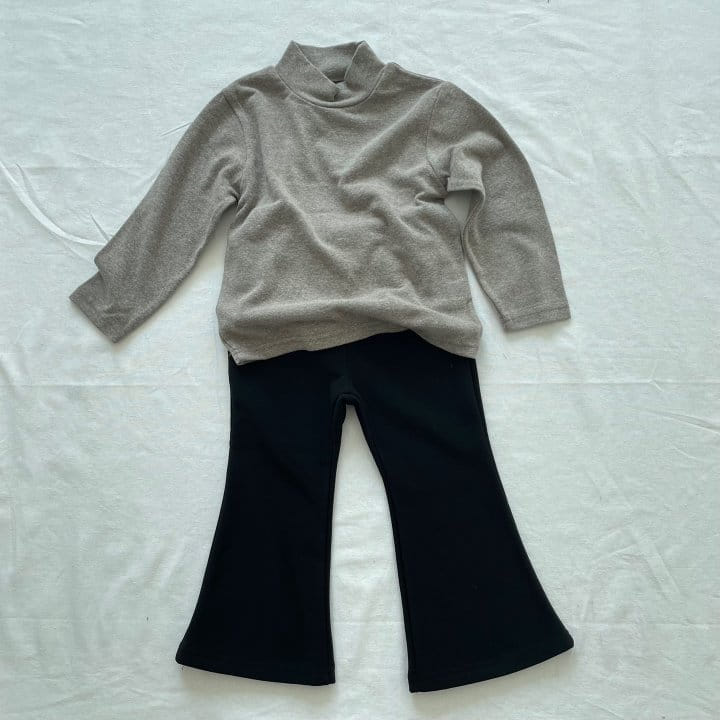 WOODIE - Korean Children Fashion - #Kfashion4kids - Cream Half Turtleneck Tee - 3