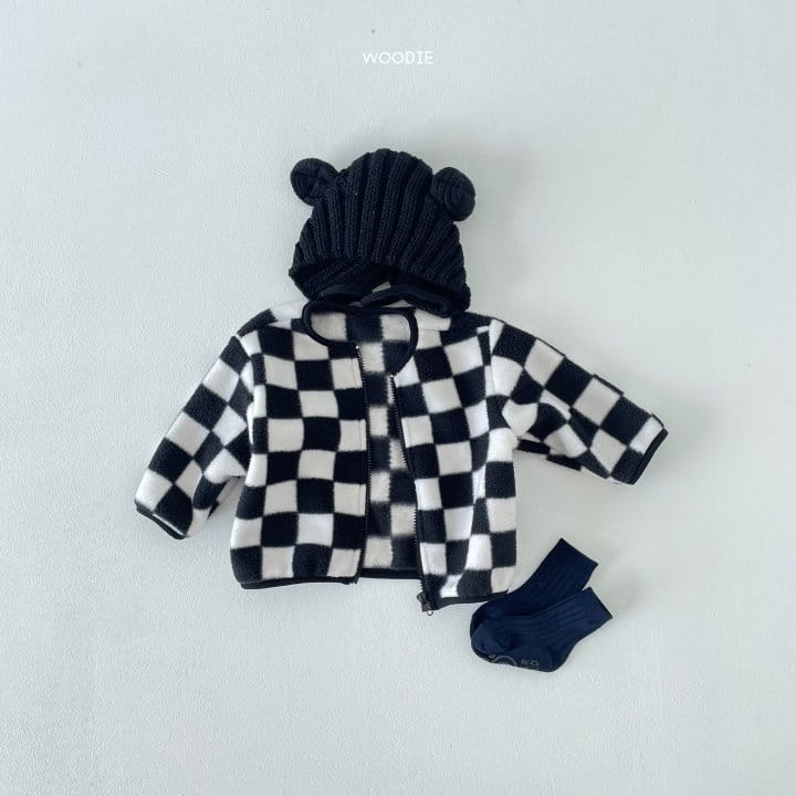WOODIE - Korean Children Fashion - #Kfashion4kids - Checker Fleece Jacket - 3