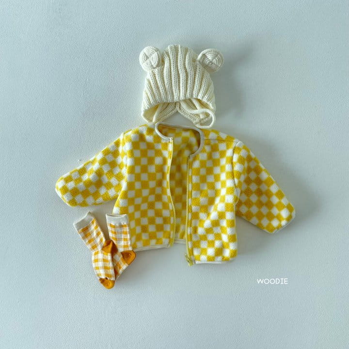 WOODIE - Korean Children Fashion - #Kfashion4kids - Checker Fleece Jacket - 5